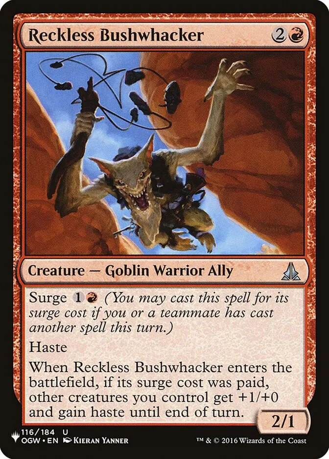 2020 The List Reckless Bushwhacker #OGW-116 uncommon card image