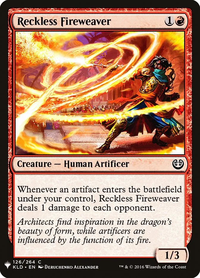 2020 The List Reckless Fireweaver common #KLD-126 common card image
