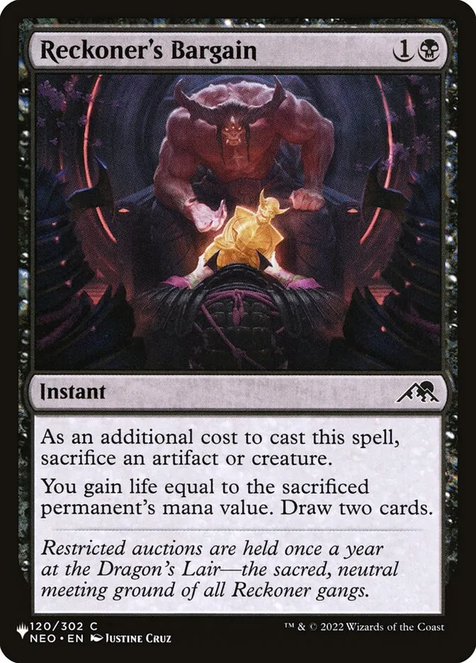 2020 The List Reckoner's Bargain #NEO-120 common card image