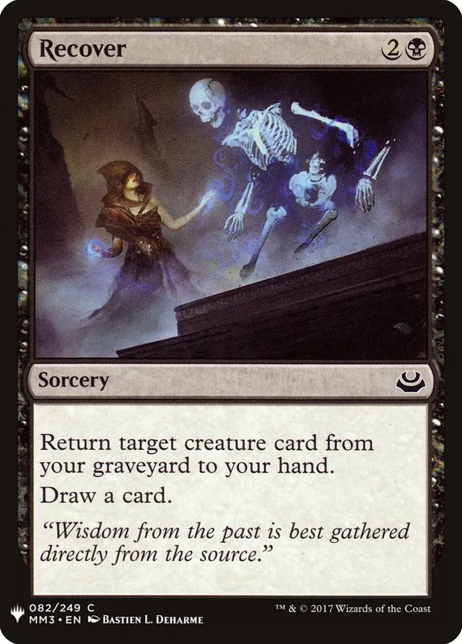 2020 The List Recover #MM3-82 common card image