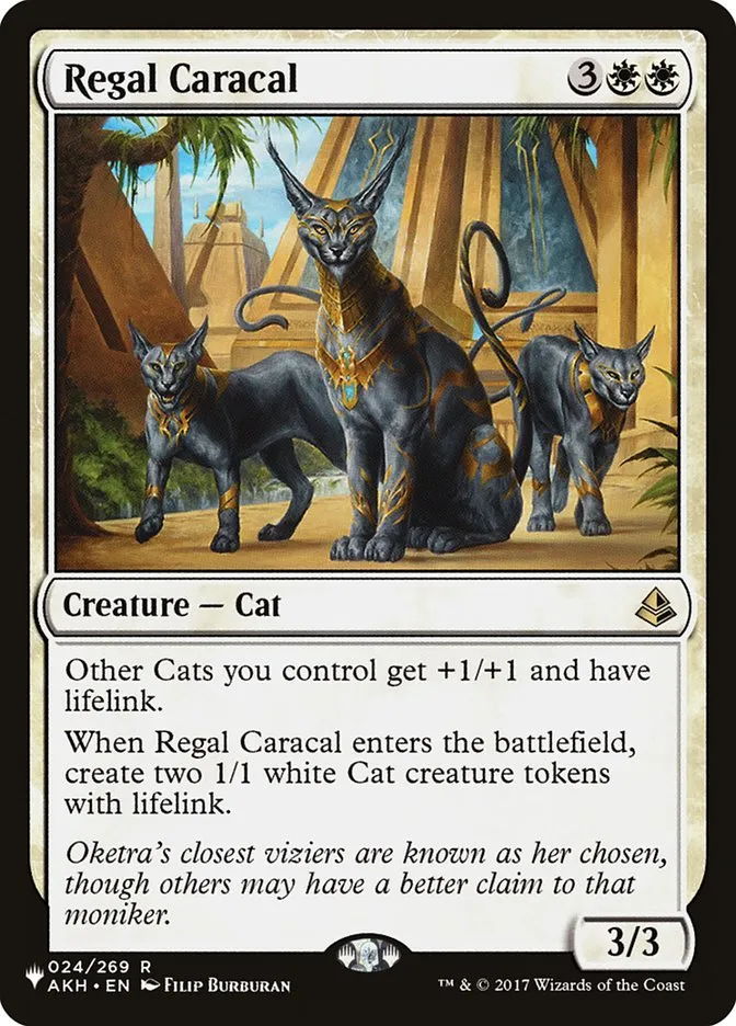 2020 The List Regal Caracal #AKH-24 rare card image