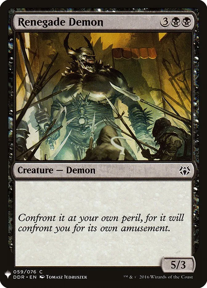 2020 The List Renegade Demon #DDR-59 common card image
