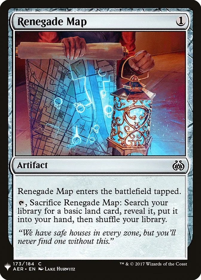 2020 The List Renegade Map #AER-173 common card image