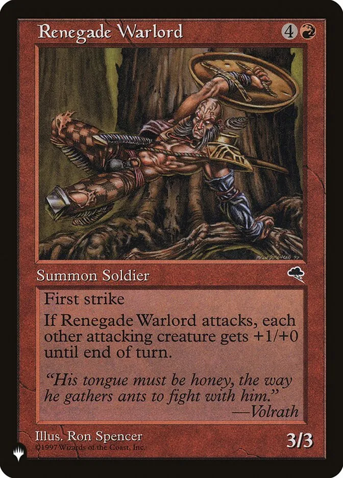 2020 The List Renegade Warlord #TMP-197 uncommon card image