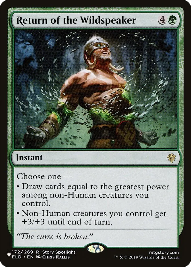 2020 The List Return of the Wildspeaker #ELD-172 rare card image