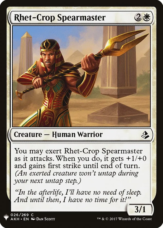 2020 The List Rhet-Crop Spearmaster #AKH-26 common card image