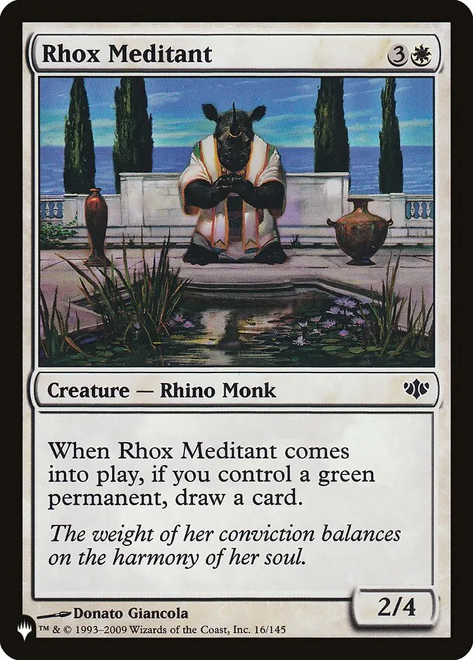 2020 The List Rhox Meditant #CON-16 common card image