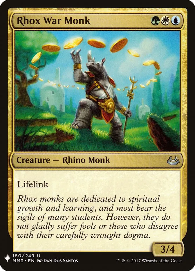2020 The List Rhox War Monk #MM3-180 uncommon card image