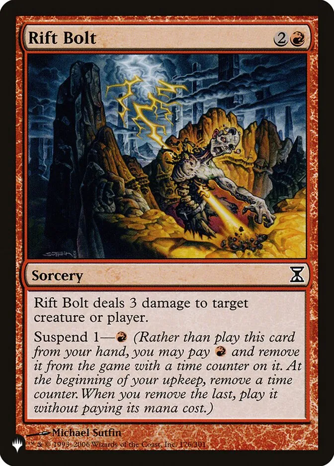 2020 The List Rift Bolt #TSP-176 common card image