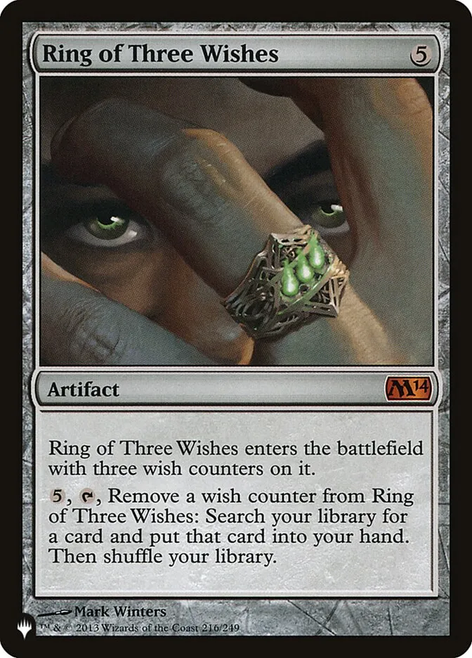 2020 The List Ring of Three Wishes #M14-216 mythic card image