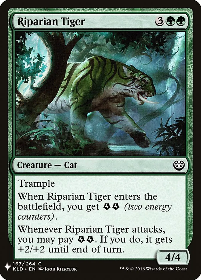 2020 The List Riparian Tiger #KLD-167 common card image