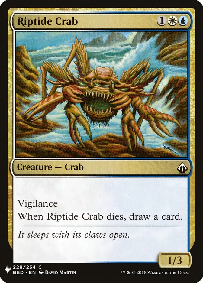 2020 The List Riptide Crab common #BBD-228 common card image