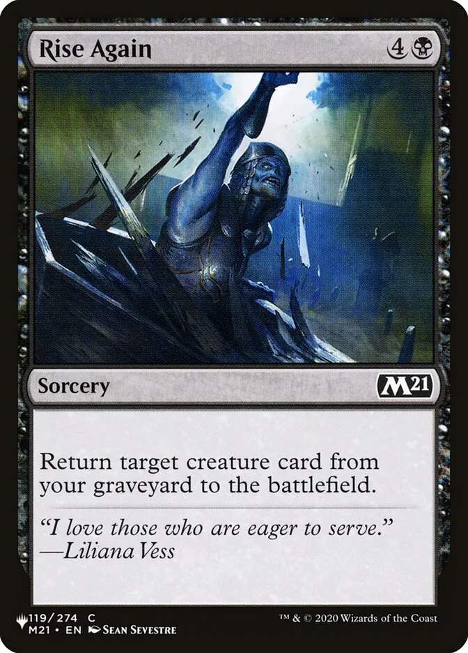 2020 The List Rise Again #M21-119 common card image