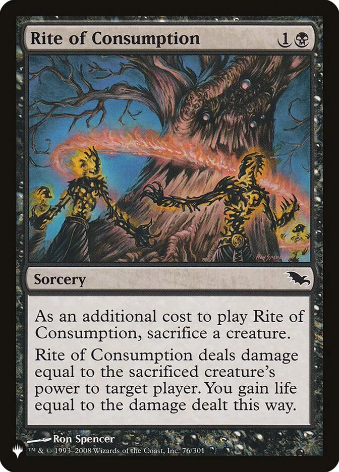 2020 The List Rite of Consumption #SHM-76 common card image