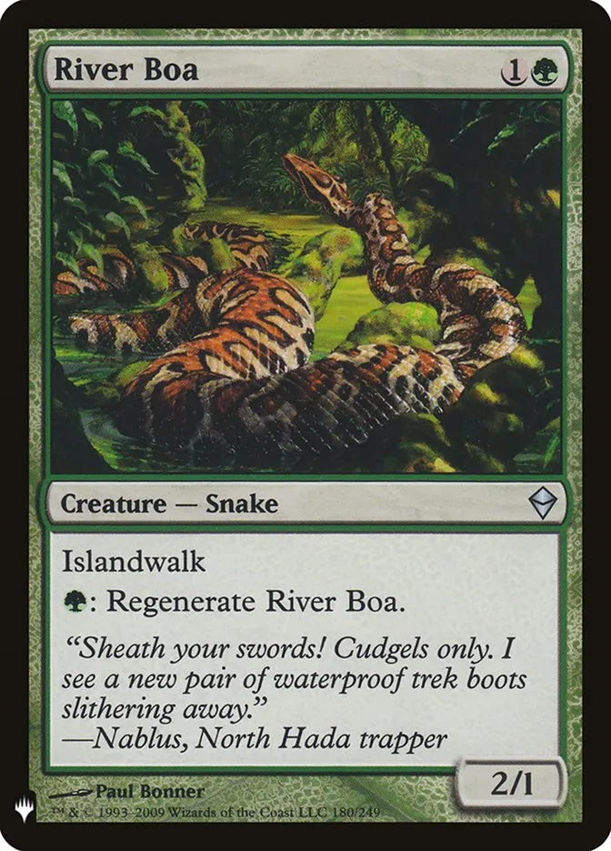 2020 The List River Boa #ZEN-180 uncommon card image
