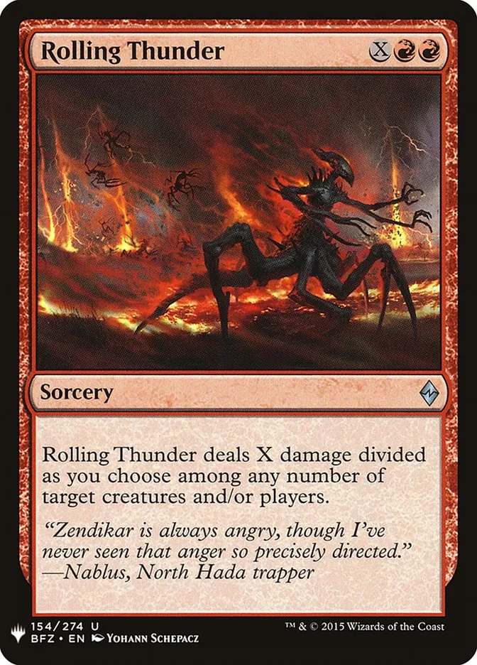 2020 The List Rolling Thunder uncommon #BFZ-154 uncommon card image