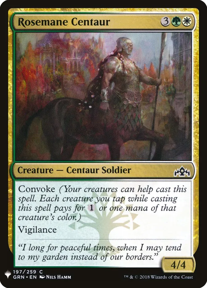 2020 The List Rosemane Centaur common #GRN-197 common card image