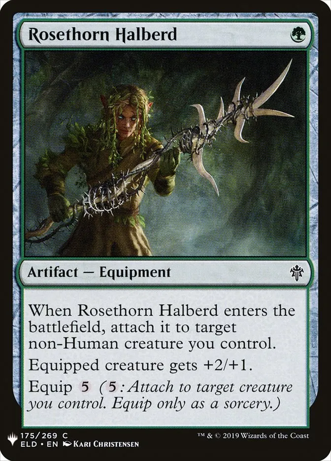 2020 The List Rosethorn Halberd common #ELD-175 common card image