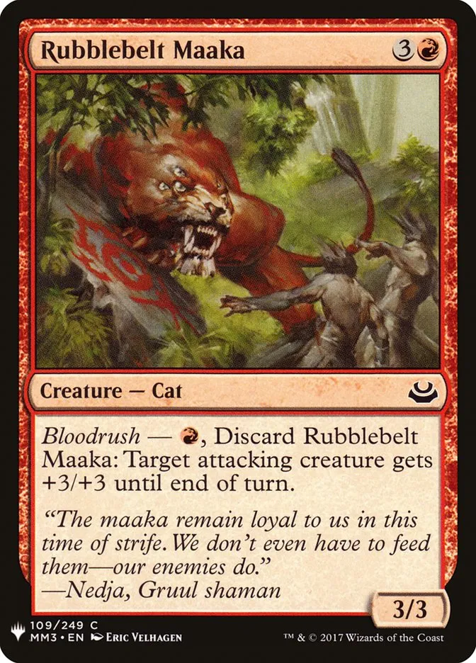 2020 The List Rubblebelt Maaka #MM3-109 common card image