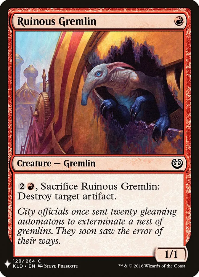 2020 The List Ruinous Gremlin common #KLD-128 common card image