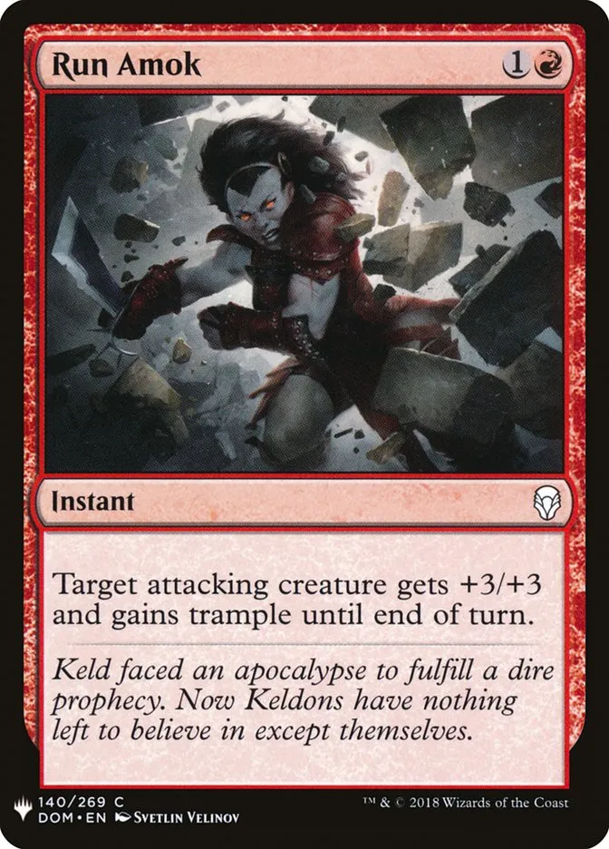 2020 The List Run Amok #DOM-140 common card image