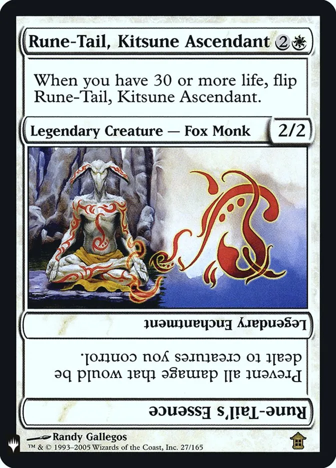 2020 The List Rune-Tail, Kitsune Ascendant // Rune-Tail's Essence #SOK-27 rare card image