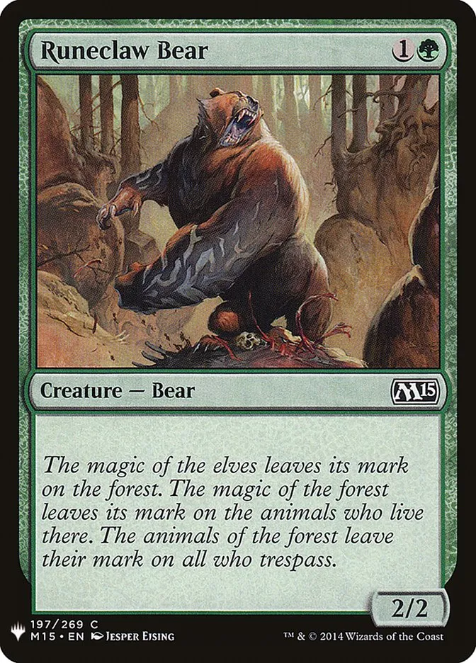 2020 The List Runeclaw Bear #M15-197 common card image