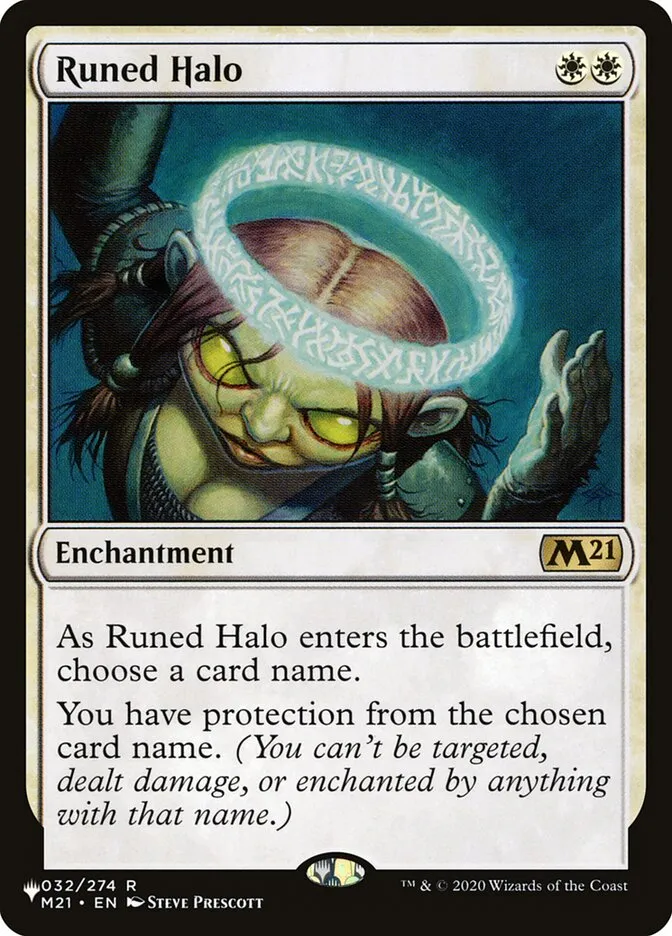 2020 The List Runed Halo #M21-32 rare card image