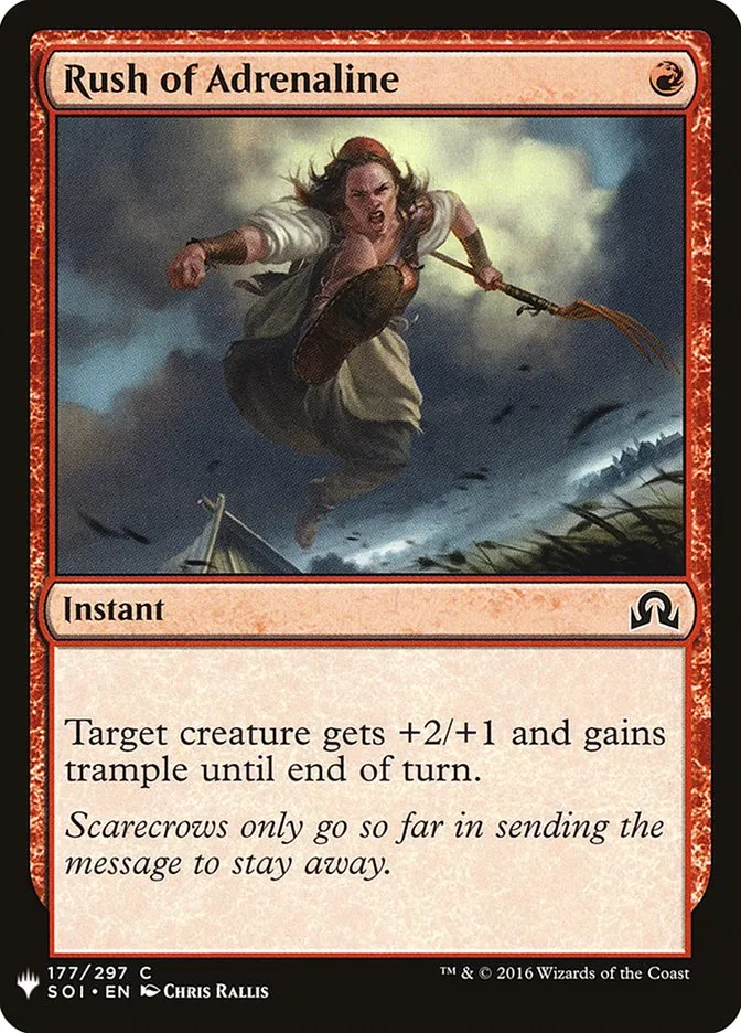 2020 The List Rush of Adrenaline #SOI-177 common card image