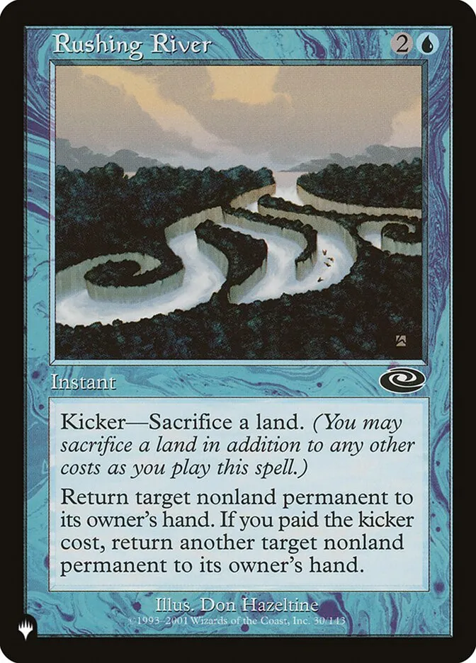 2020 The List Rushing River #PLS-30 common card image