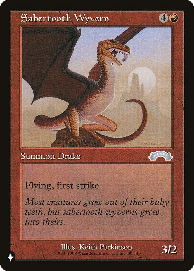 2020 The List Sabertooth Wyvern uncommon #EXO-99 uncommon card image