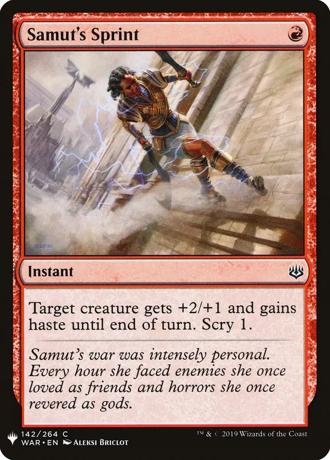 2020 The List Samut's Sprint common #WAR-142 common card image