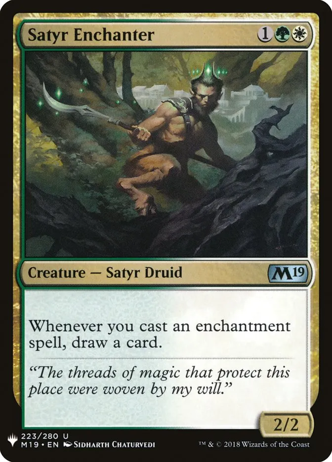 2020 The List Satyr Enchanter #M19-223 uncommon card image