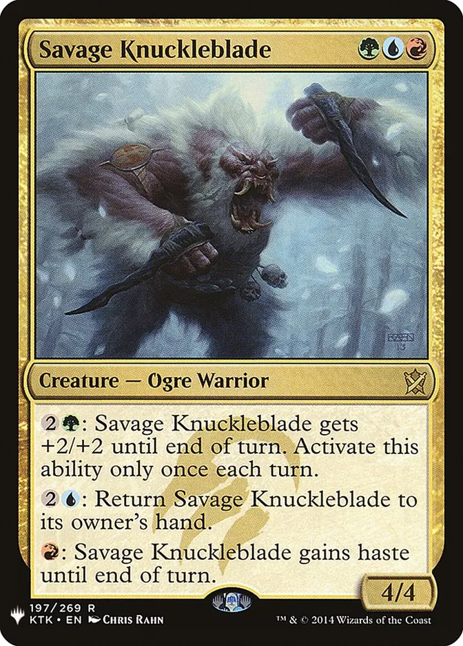 2020 The List Savage Knuckleblade #KTK-197 rare card image