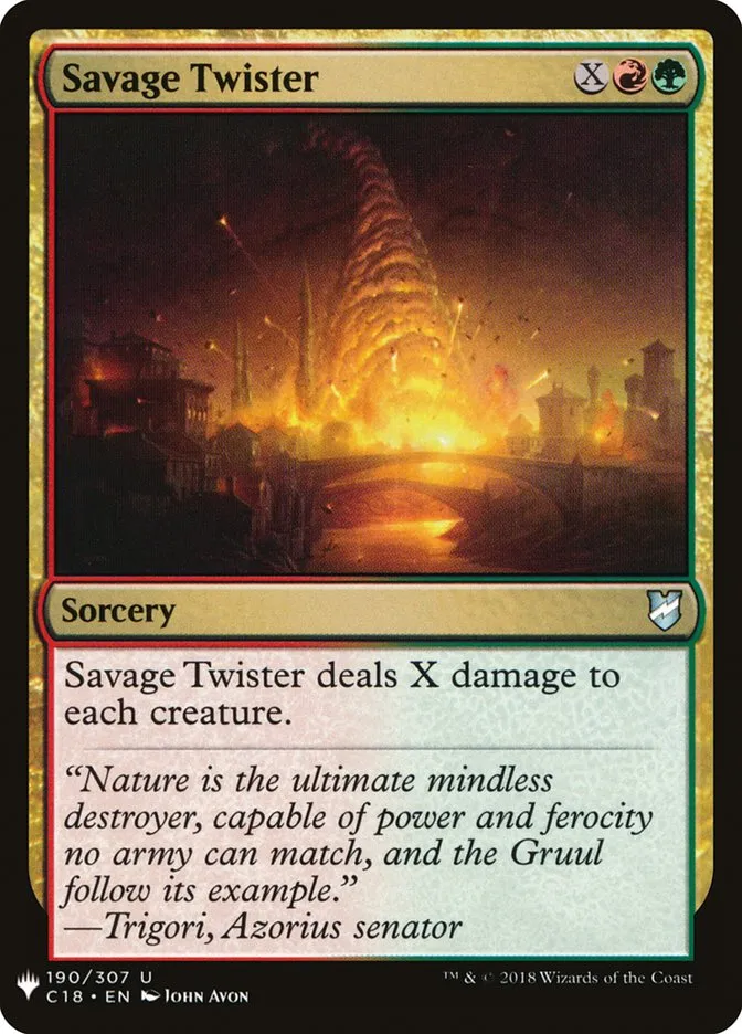 2020 The List Savage Twister #C18-190 uncommon card image