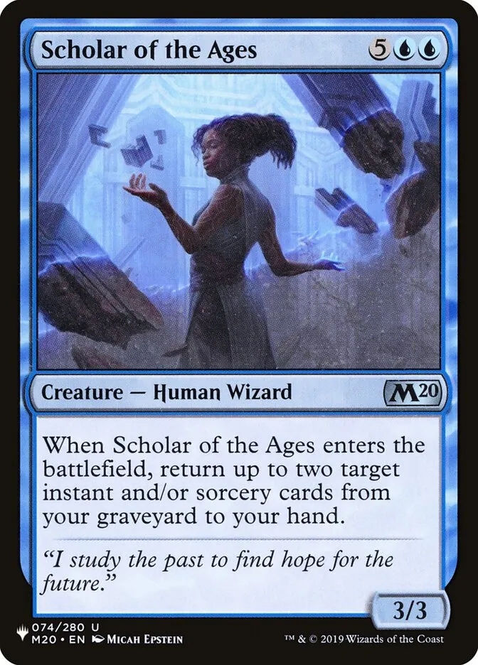 2020 The List Scholar of the Ages #M20-74 uncommon card image