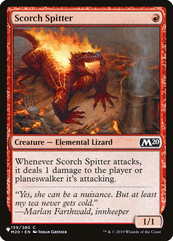 2020 The List Scorch Spitter #M20-159 common card image