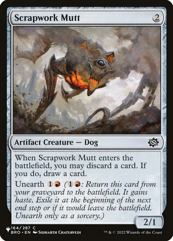 2020 The List Scrapwork Mutt common #BRO-164 common card image