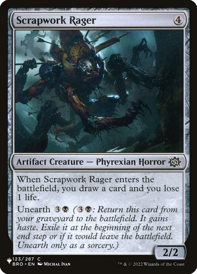 2020 The List Scrapwork Rager #BRO-123 common card image