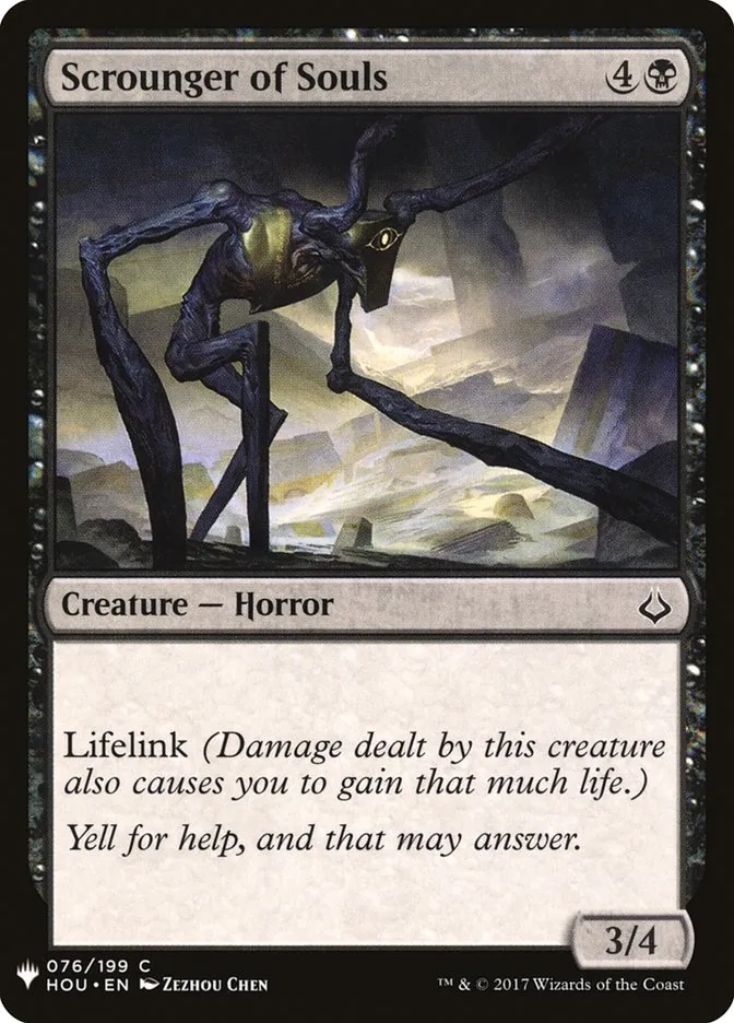 2020 The List Scrounger of Souls #HOU-76 common card image