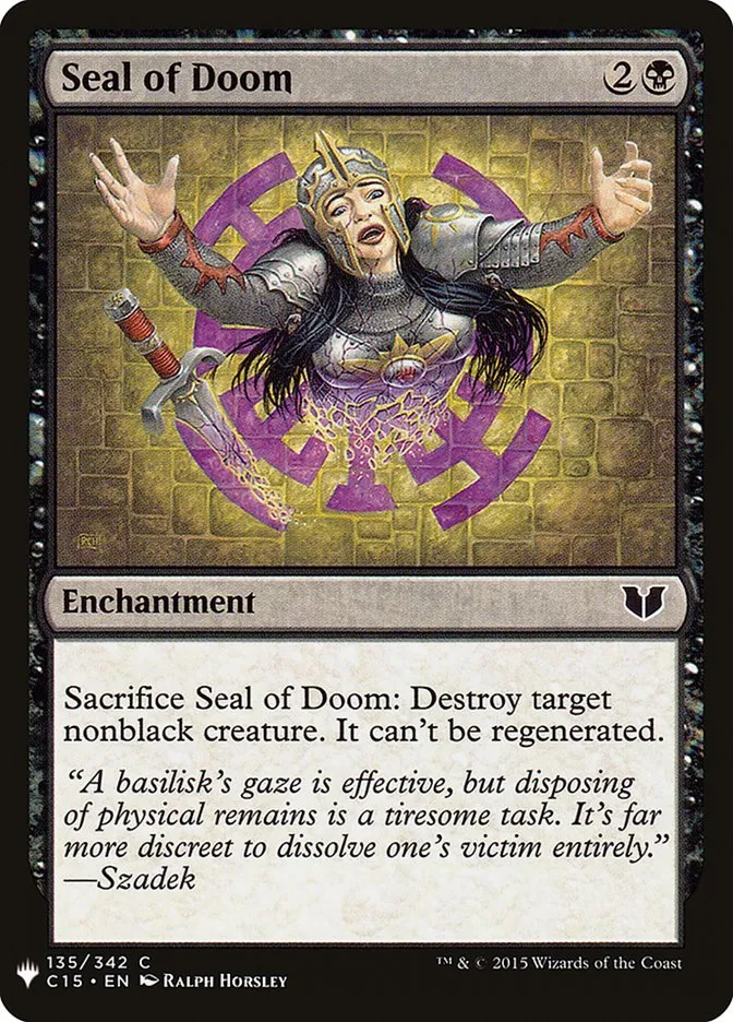 2020 The List Seal of Doom #C15-135 common card image