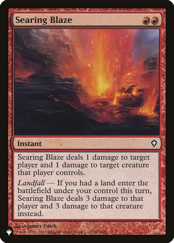 2020 The List Searing Blaze #WWK-90 common card image
