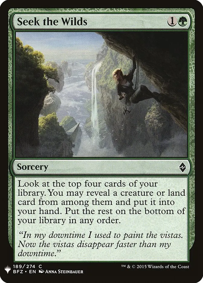 2020 The List Seek the Wilds #BFZ-189 common card image
