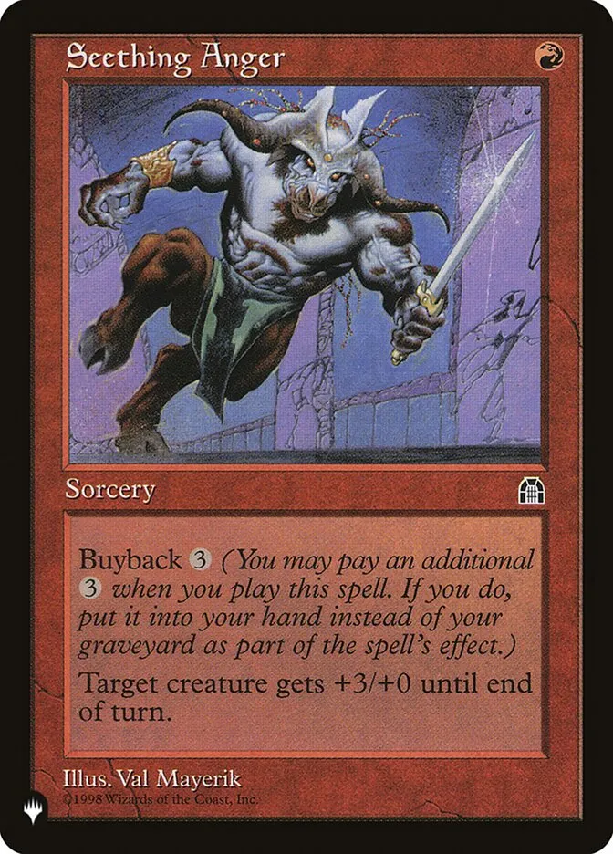 2020 The List Seething Anger common #STH-96 common card image