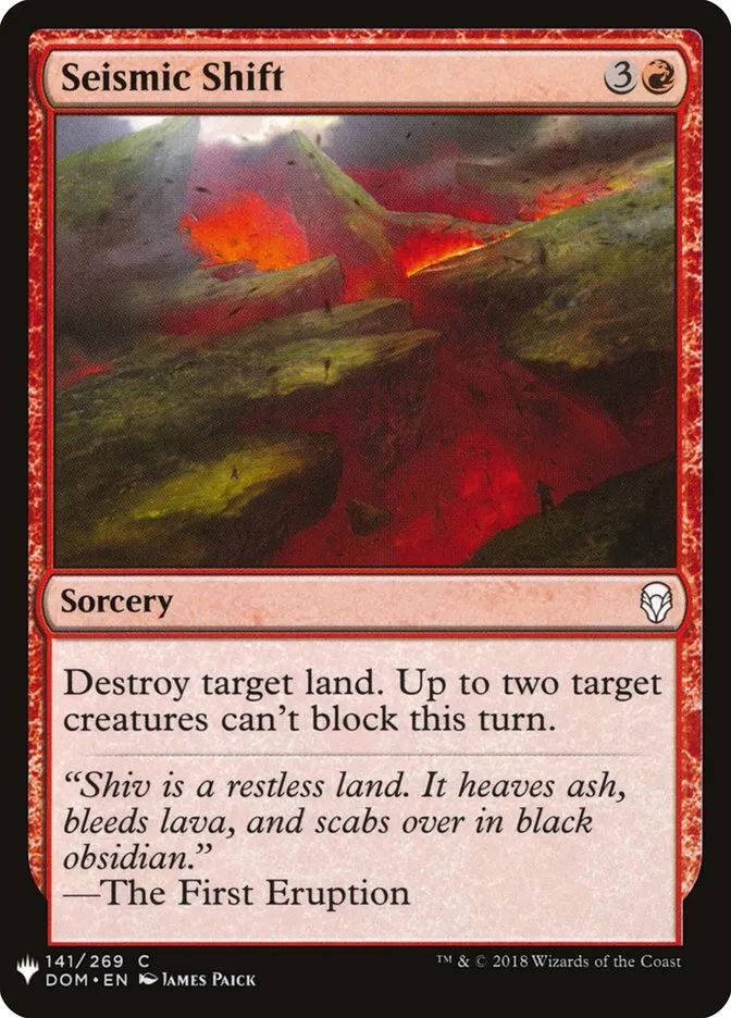 2020 The List Seismic Shift common #DOM-141 common card image