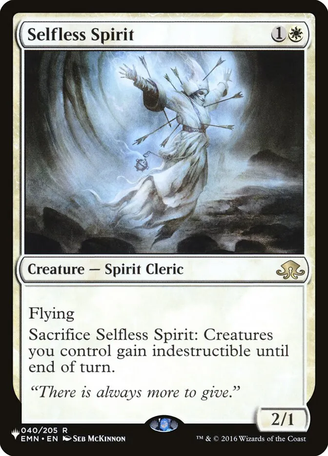 2020 The List Selfless Spirit #EMN-40 rare card image