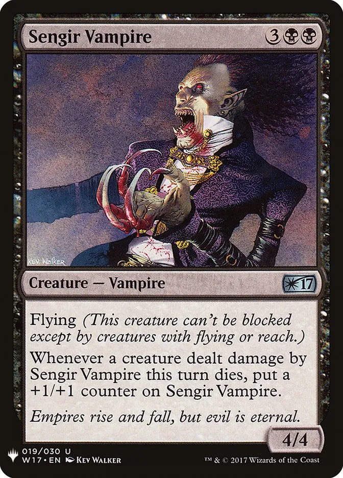 2020 The List Sengir Vampire uncommon #W17-19 uncommon card image
