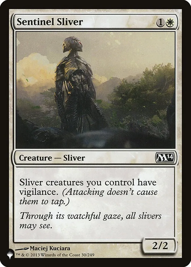 2020 The List Sentinel Sliver #M14-30 common card image