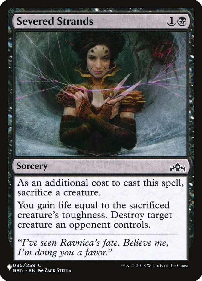2020 The List Severed Strands common #GRN-85 common card image