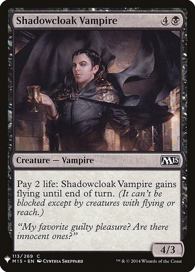 2020 The List Shadowcloak Vampire common #M15-113 common card image